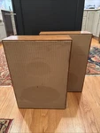 Vintage Grundig Speakers Pair Home Stereo 21 X 15 Wood Case Watt. Fixed Price $160.00.