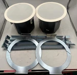 Lot Of 2 Qsc AD-C6T Ceiling Loudspeaker W/ Mounting Brackets. Fixed Price $100.00.