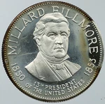 1970 Usa United States President Millard Fillmore Fm Proof Silver Medal I116612. Fixed Price $658.20.