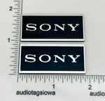 Sony SS-3100 Speaker Grill Badges Pair Custom Made Incised Laminated Acrylic. Fixed Price $15.00.