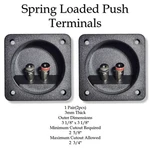 Speaker Box / Subwoofer Square Spring Loaded Push Terminal Cups Silver 2PCS. Fixed Price $11.95.