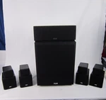 Klh ASW8-100B 100W Powered Subwoofer Home Theater 6 Piece Set 9S & 10C. Fixed Price $129.99.