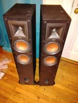 Pair Klipsch R-26F Reference Floor Standing Speakers Black For Stereo Tube Amps. Fixed Price $280.00.