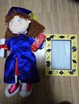 Graduation Picture Frame By Russ W/ Plush 15" Doll. Fixed Price $7.95.