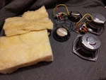 Lot Of 4 Original Vintage Paradigm Speakers & 2 Crossovers Insulation Material. Fixed Price $49.00.