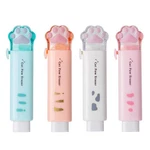 4 Pcs Cat Paw Retractable Erasers, Cute For Kids, Push-pull Rubber.... Fixed Price $18.17.