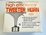 Realistic High Efficiency Tweeter Horn 40-1228A 30 Watts Ohms Impedance Boxed. Fixed Price $84.99.