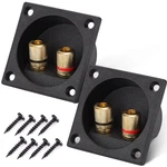 Facmogu 2PCS 2.2 Inch Square 2-WAY Speaker Box Terminal Cup With Banana Plugs.... Fixed Price $15.19.