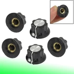5 X Black Silver Tone 16MM Top Rotary Knobs For Dia. Shaft Potentiometer. Fixed Price $12.88.