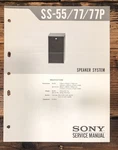 Sony SS-55 SS-77 -77P Speaker Service Manual *original*. Fixed Price $14.97.