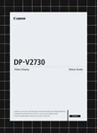 Canon DP-V2730 Setup Guide Manual Documentation 25 Pages Usa Made. Fixed Price $14.49.