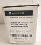 Monoprice RVC100-70 Watt, 70V Rotary Speaker Volume Control 3 Color Plates. Fixed Price $20.00.