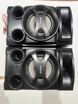 Sony Stereo Speakers Pair Black Passive Woofers Tweeters Home Audio System. Fixed Price $20.00.
