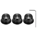 3PCS Aluminium Potentiometer Knobs 1/4" Volume Tone Control Top Hats Black. Fixed Price $15.81.