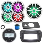 Jbl Marine Radio, Spa Bezel,adapter,ant,led Sub, 4X 6.5" 225W White Speaker. Fixed Price $501.49.