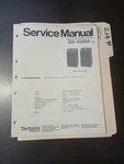 Technics Sb 4500A Service Manual Original Repair Book Linear Phase Speaker. Fixed Price $49.99.
