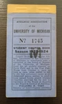 1923-24 University Of Michigan Student Athletic Ticket Book Fielding Yost Rare. Fixed Price $222.00.