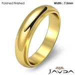 Wedding Band Women Dome Comfort Fit Ring 7.5MM 18K Yellow Gold 9.1GM Sz - 7.75. Fixed Price $3254.71.