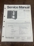 Technics SB-X300 Speaker Service Manual *original*. Fixed Price $9.99.