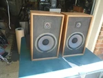 Realistic MC-1201 2-WAY Sealed Walnut Bookshelf Stereo Speakers Made In Korea. Fixed Price $60.00.