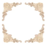Tulead Furniture Appliques Wooden Onlay Decorative 100X100MM Rose.... Fixed Price $17.62.