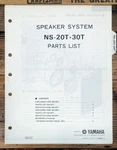 Yamaha NS-20T NS-30T Speaker Parts List Manual *original*. Fixed Price $14.97.
