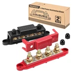 Mofeez Power Distribution Block Bus Bar, 4 X 3/8" Posts, 6 #8 Screws Termin.... Fixed Price $30.25.