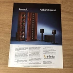 GRAM43 Magazine Advert 11X8 Infinity Modulus Speaker System. Fixed Price $12.24.