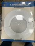 Vintage Realistic 8" Metal Speaker Grill White Baked Enamel Finish 40-1223D New. Fixed Price $10.00.