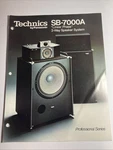 Technics SB7000A 3-WAY Speaker System Vintage Brochure. Fixed Price $48.00.