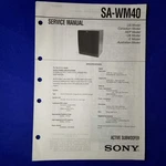 Sony SA-WM40 Service Manual Original Paper Oem Repair Guide Usa. Fixed Price $37.44.