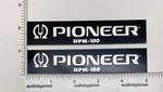 Pioneer HPM-100 Speaker Riser Stand Label Badge -custom Made New Aluminum Pair. Fixed Price $12.00.