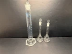 Kimble Kimax 50ML Usa Class Glass Tc Graduated Cylinder & Two 25ML Flasks. Fixed Price $29.95.