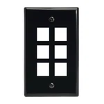 Installerparts 6 Keystone Wall Plate Black Smooth Port, 1 Pack,. Fixed Price $13.99.