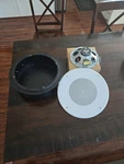 Lot Of Atlas Sound C5AT72 8 Ceiling Speakers W/ Grill & Enclosure 70V 25V. Fixed Price $375.00.