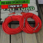 Dj Speaker Cables 50FT Cords 1/4 Male Jack Fat Toad Pa Audio Stage Studio Wires. Fixed Price $52.00.