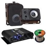Pyle PFA330BT 2-CHANNEL 90W Bluetooth Aux AMPLIFIER,2X 5.25" 400W Black Speakers. Fixed Price $116.99.