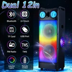 Dual 12 Bluetooth Rechargeable Speaker W/ Tweeter Bass Sound Karaoke Dj. Fixed Price $271.99.