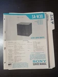 Sony Sa W30 Service Manual Original Repair Book Active Super Woofer. Fixed Price $49.99.