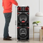 9000W Bluetooth Party Speaker Dual 10" Woofer Deep Bass Eq Remote & Karaoke Mic. Fixed Price $179.99.