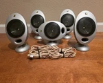 Kef Kht Silver 2005.2 HTS2001 Egg Satellite Surround Speakers Set Of *localpu*. Fixed Price $118.74.