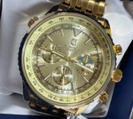 Montres Prestige Men's 43MM Analog Quartz Watch In Goldtone; MPW-0312 All New. Fixed Price $28.00.