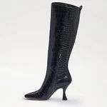 Sam Edelman Adi Black Croc Knee High Boots Sz. (msrp $275) New With The Box. Fixed Price $24.00.