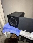 PSW111 Powered Subwoofer Black 110V With Cover Tested. Fixed Price $80.00.