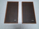 2 Grill Covers Only For Realistic Nova Speakers Cat# 40-4031 W/ Badges (pair). Fixed Price $37.99.