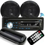 Pyle PLCDBT75MRB Dash Marine Boat Bluetooth + Pair Speaker & Radio Cover. Fixed Price $102.81.
