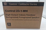 New Jbl Control 23-1-WH Weather-resistant 100W Background/foreground Speakers. Fixed Price $228.00.