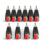 10 Speaker Wire Cable To Audio Rca Male Press Type Terminal Converter Jack Plug. Fixed Price $9.99.