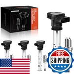 A-premium Set Of 4 Ignition Coil Pack And Iridium Spark Plugs Compatible Audi. Fixed Price $98.82.