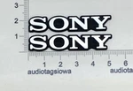 Sony Speaker Grill Badges Pair Custom Made Incised Laminated Plastic. Fixed Price $12.00.